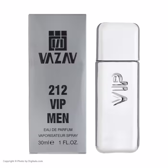 عطر جیبی مردانه واژاو مدل VIP 212 حجم 30 میلی لیتر