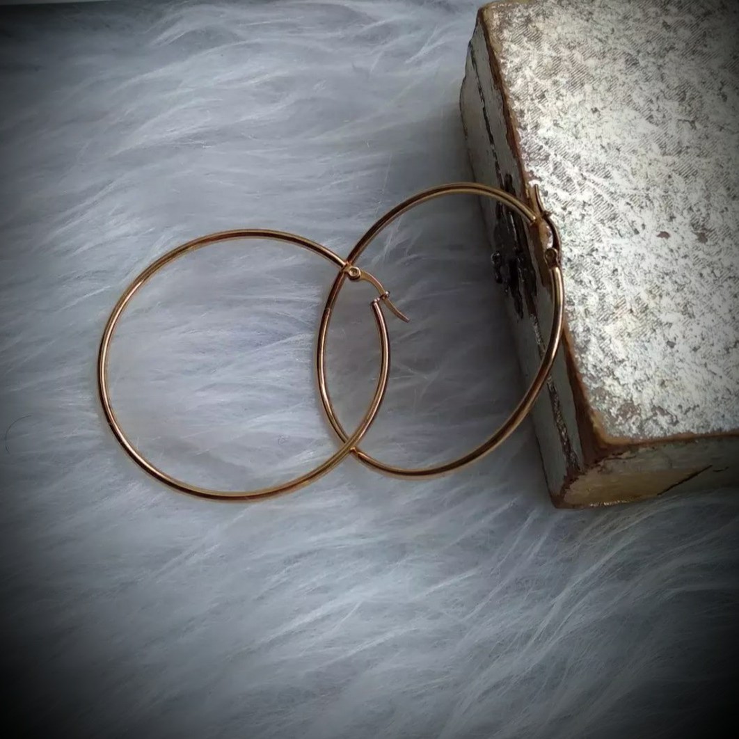 گوشواره حلقه ای استیل-ارسال رایگان مهرک
