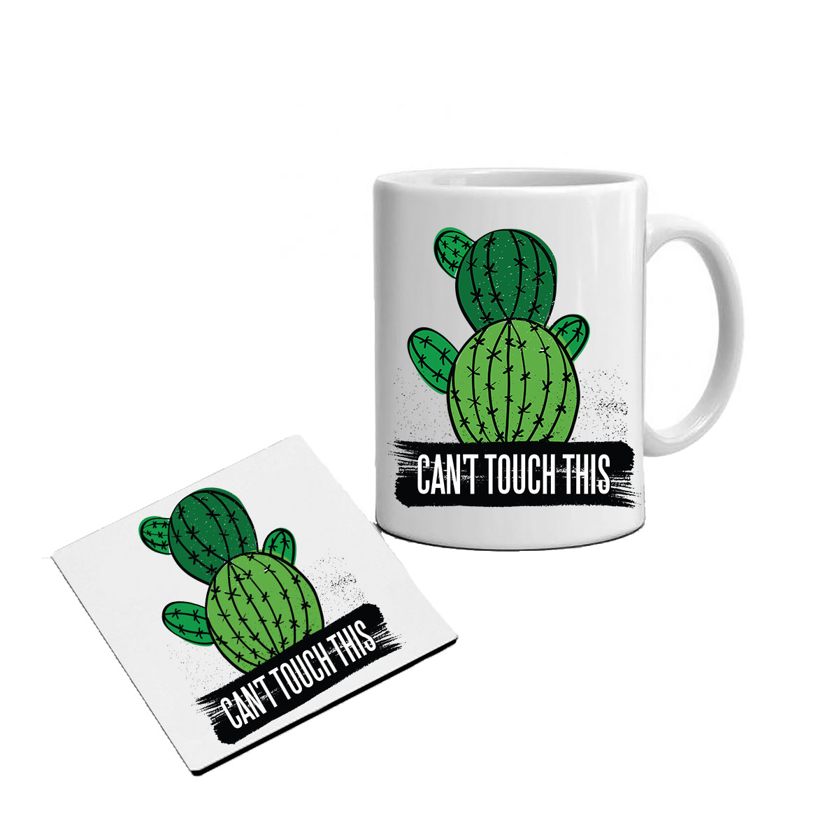 ماگ طرح کاکتوس مدل A009 به همراه زیر لیوانی