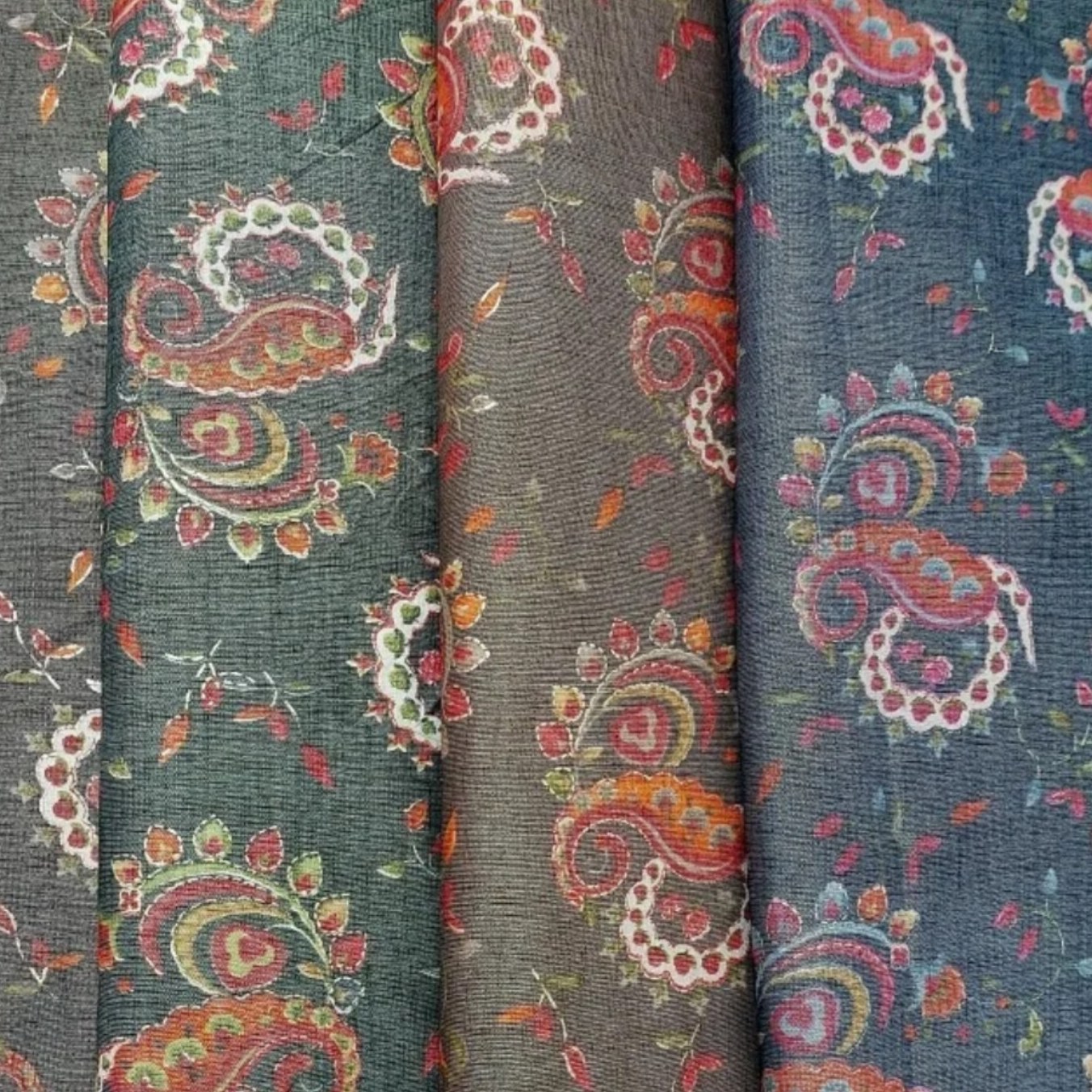 پارچه لنین(لینن) باتیک اصل هندی طلا کوب