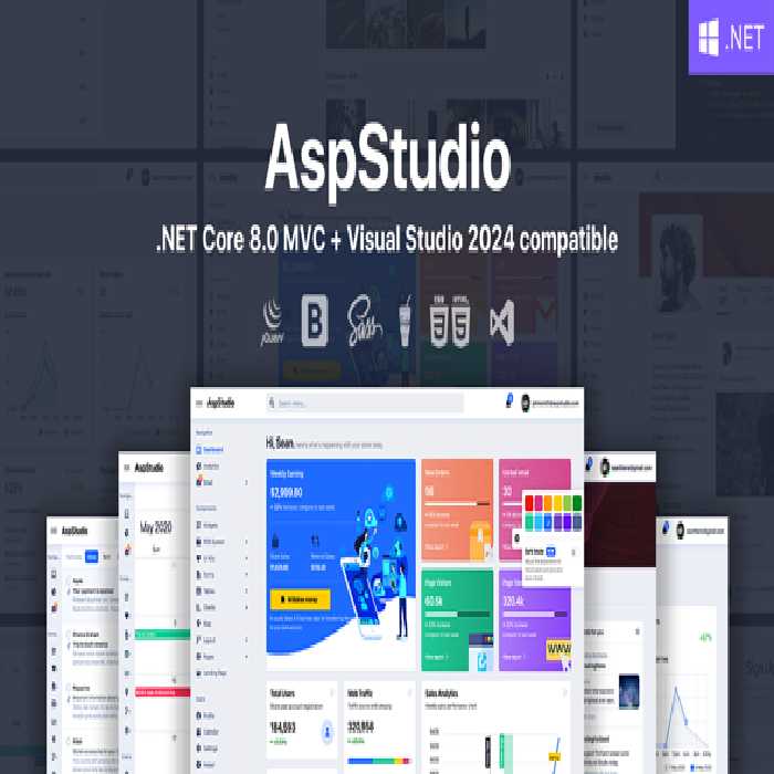دانلود AspStudio قالب مدیریتی ASP.NET MVC