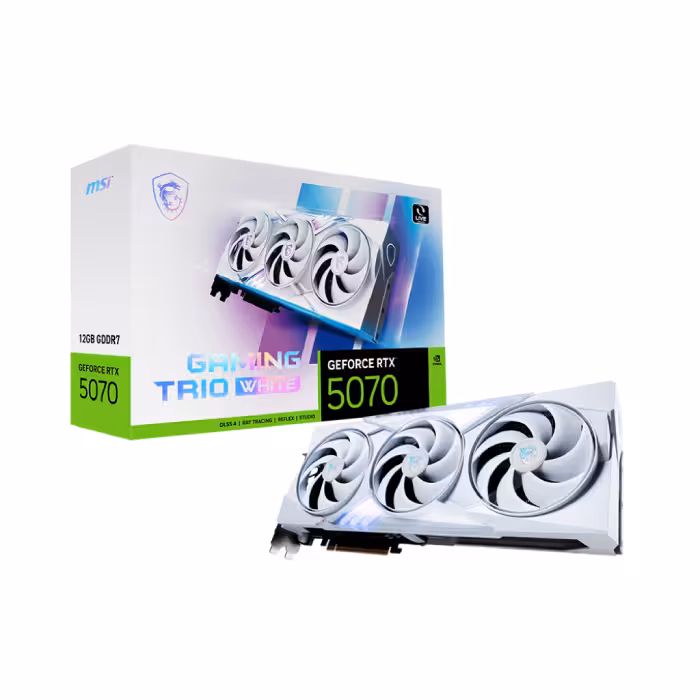 کارت گرافیک ام اس آی مدل GeForce RTX 5070 12G GAMING TRIO WHITE
