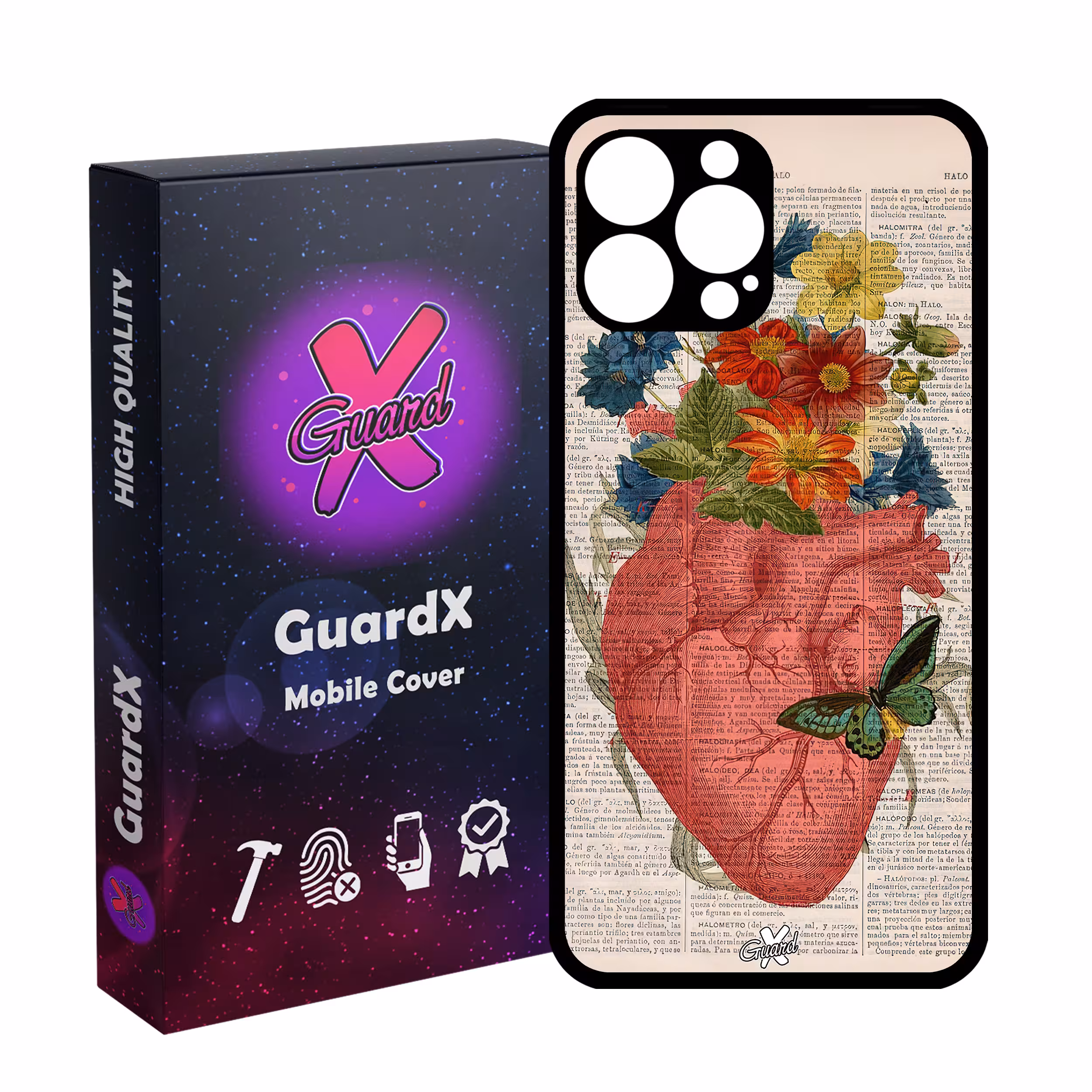 کاور گارد ایکس طرح قلب مدل Glass10505 مناسب برای گوشی موبایل اپل iPhone 13 Pro Max