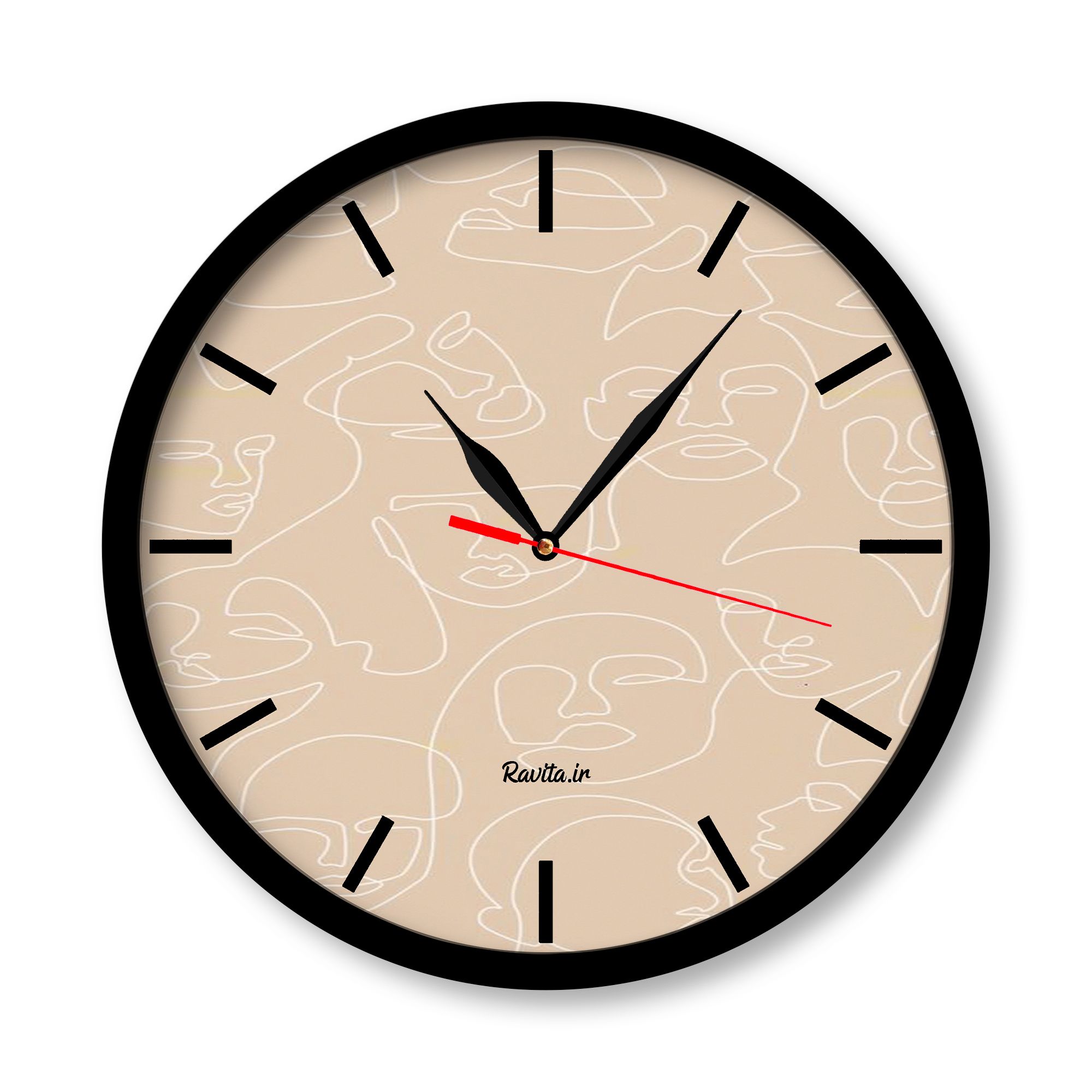 ساعت‌های دیواری راویتا طرح مینیمال چهره 2250