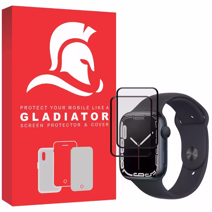محافظ صفحه نمایش گلادیاتور مدل GWP2000 مناسب برای ساعت هوشمند اپل Iwatch 7 41mm بسته دو عددی | کالا برتری