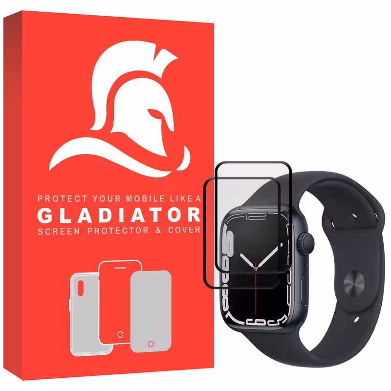 محافظ صفحه نمایش گلادیاتور مدل GWP2000 مناسب برای ساعت هوشمند اپل Iwatch 7 41mm بسته دو عددی | کالا برتری