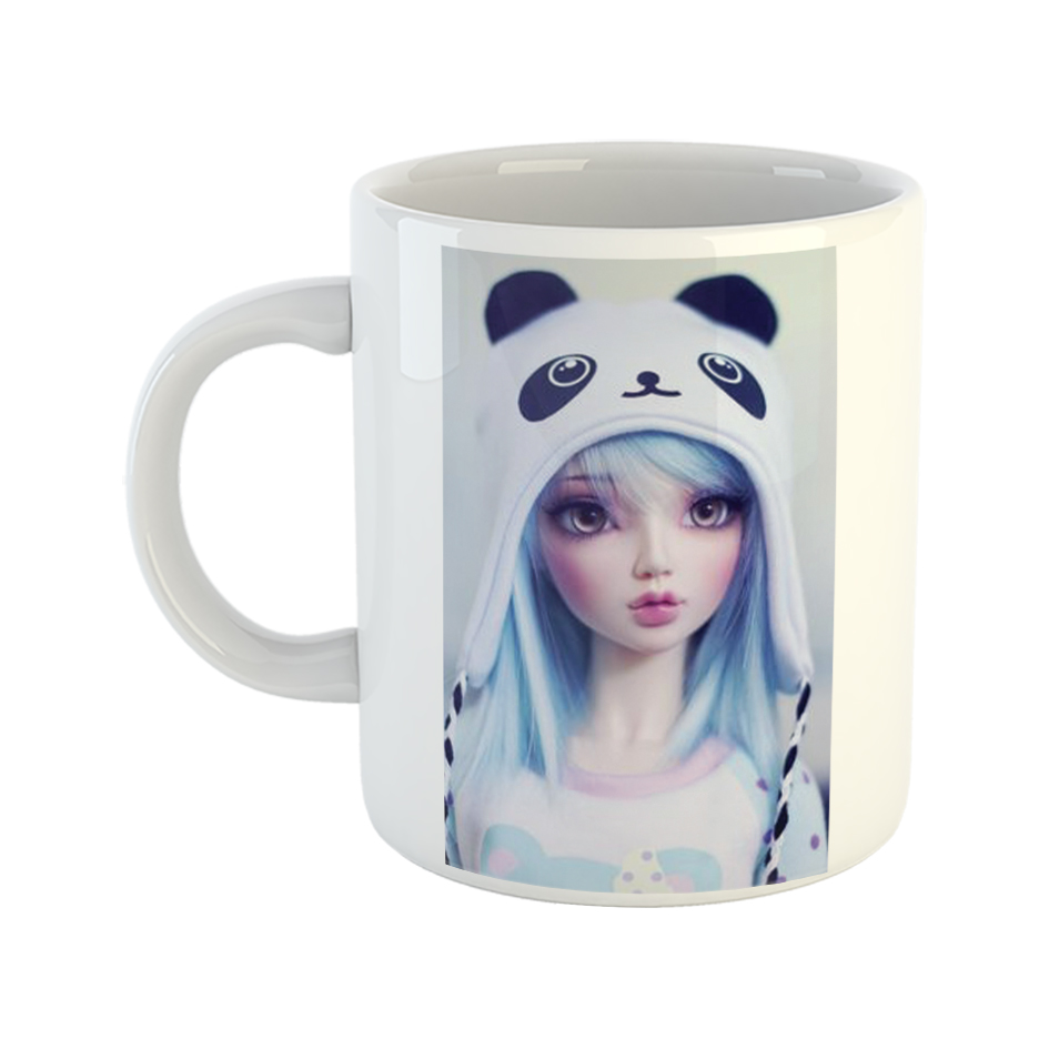 ماگ طرح دختره کلاه پاندایی 