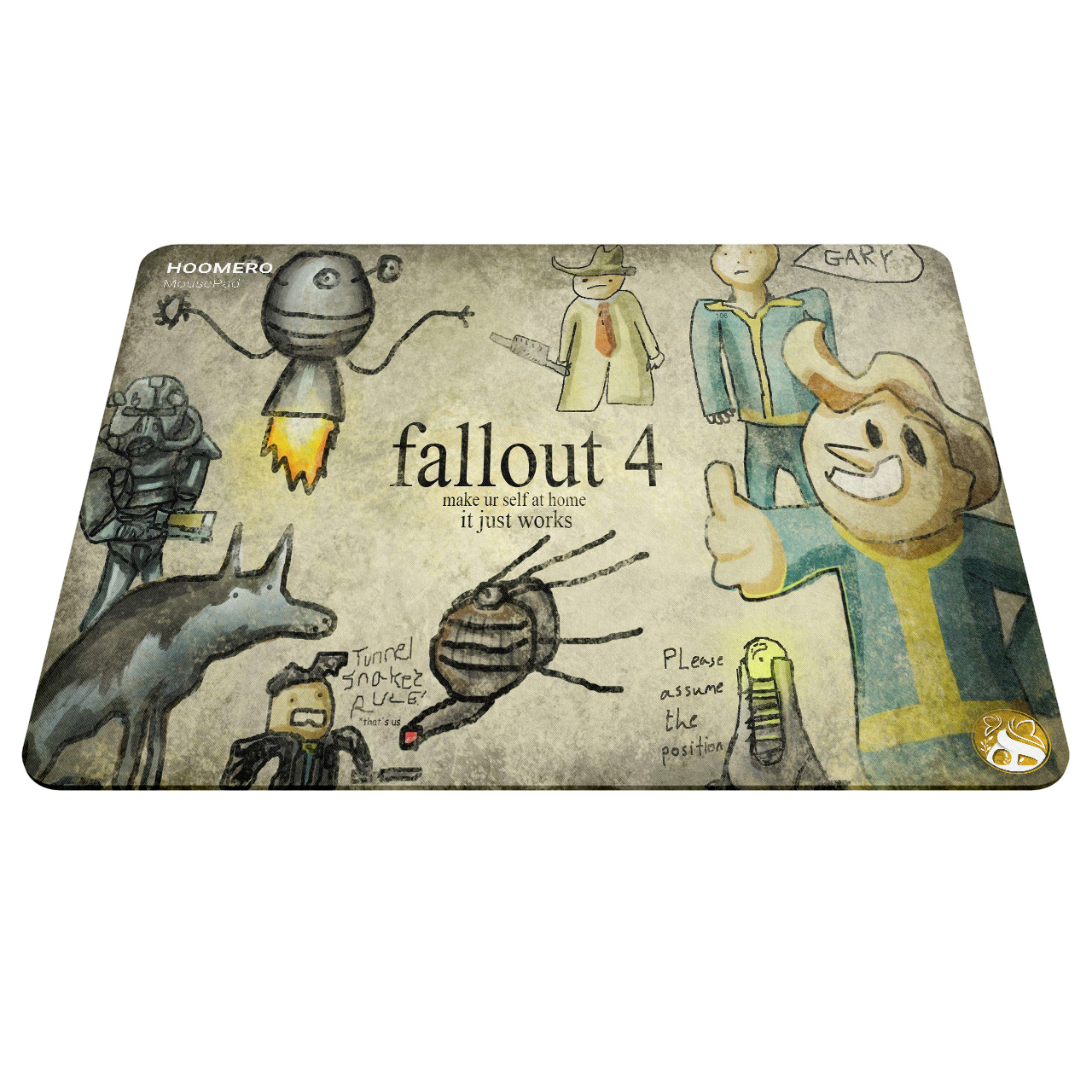 ماوس پد هومرو مدل A6554 طرح بازی Fallout