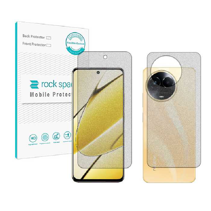 محافظ صفحه نمایش مات راک اسپیس مدل HyMTT مناسب برای گوشی موبایل ریلمی 11 5G به همراه محافظ پشت گوشی | کالا برتری