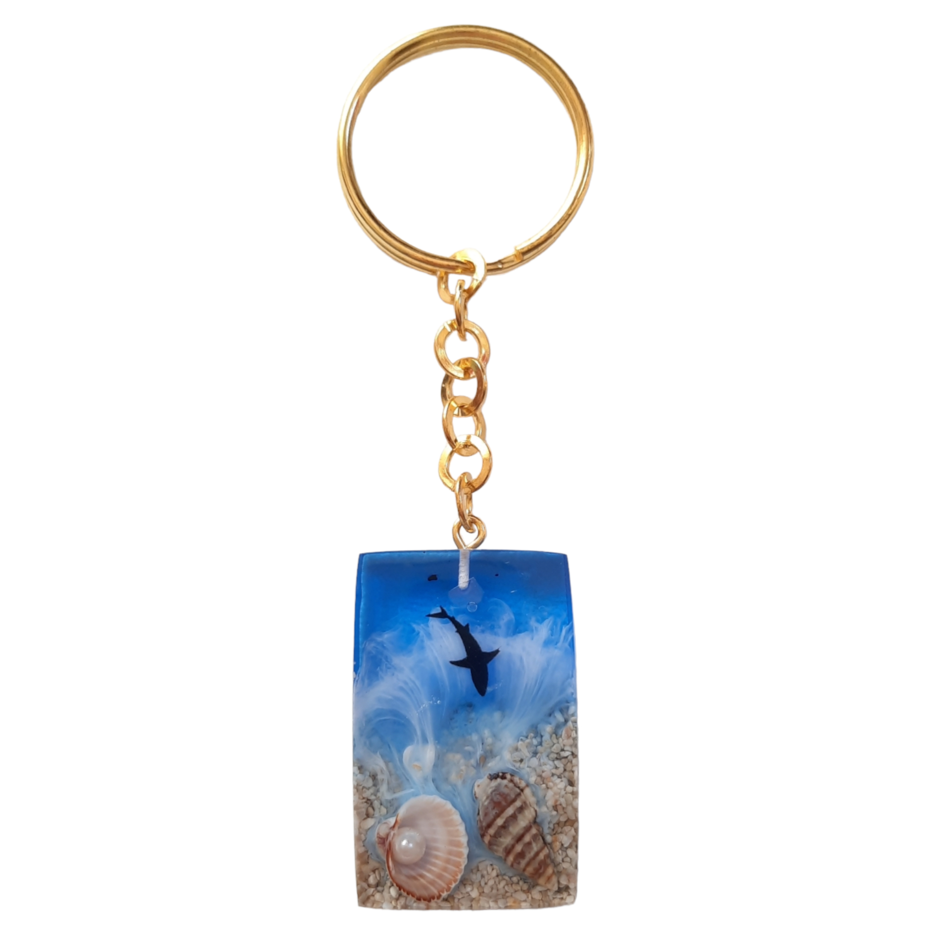 جاکلیدی رزینی مدل ماهی و دریا