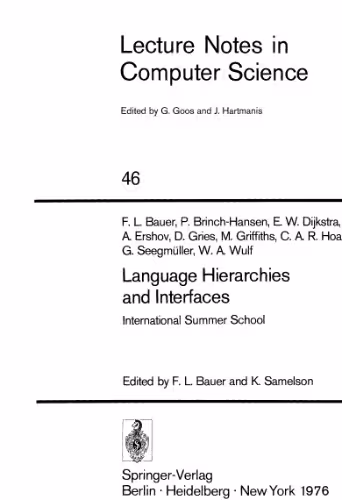 خرید و دانلود نسخه کامل کتاب Language Hierarchies and Interfaces: International Summer School