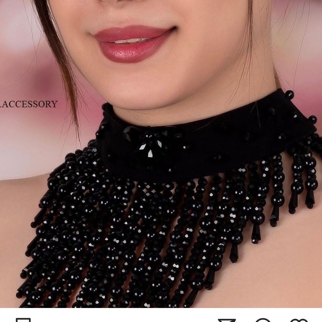 یقه تزیینی مجلسی 