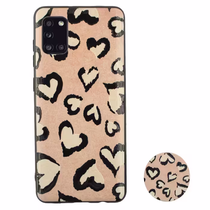 کاور مدل Love مناسب برای گوشی موبایل سامسونگ Galaxy A31 به همراه پاپ سوکت 
