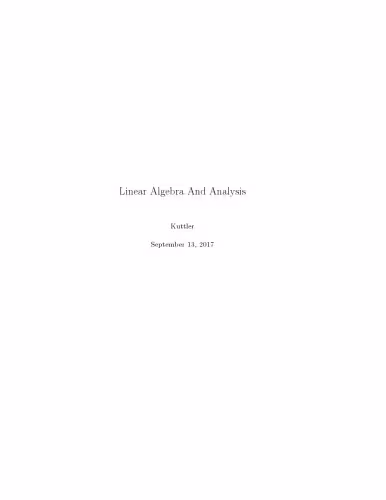 خرید و دانلود نسخه کامل کتاب Linear Algebra And Analysis