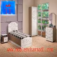 سرویس خواب جوان کد 13 شامل تخت/ پاتختی/ میز ارایش/ کمد