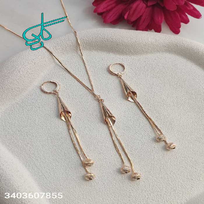 خرید نیمست زنانه جدید آویزی مارک ژوپینگ رنگ ثابت ضد حساسیت آبکاری شده کیفیت عالی همراه با زنجیر کد 1715501 - ردگل