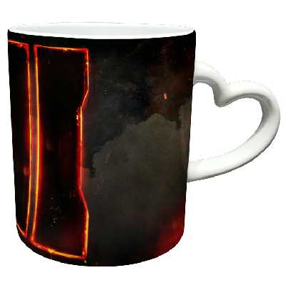 ماگ مدل دسته قلبی طرح بازی کال آف دیوتی call of duty کد 31