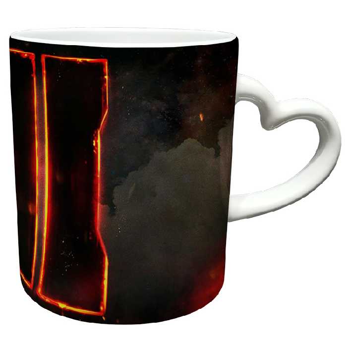 ماگ مدل دسته قلبی طرح بازی کال آف دیوتی call of duty کد 31