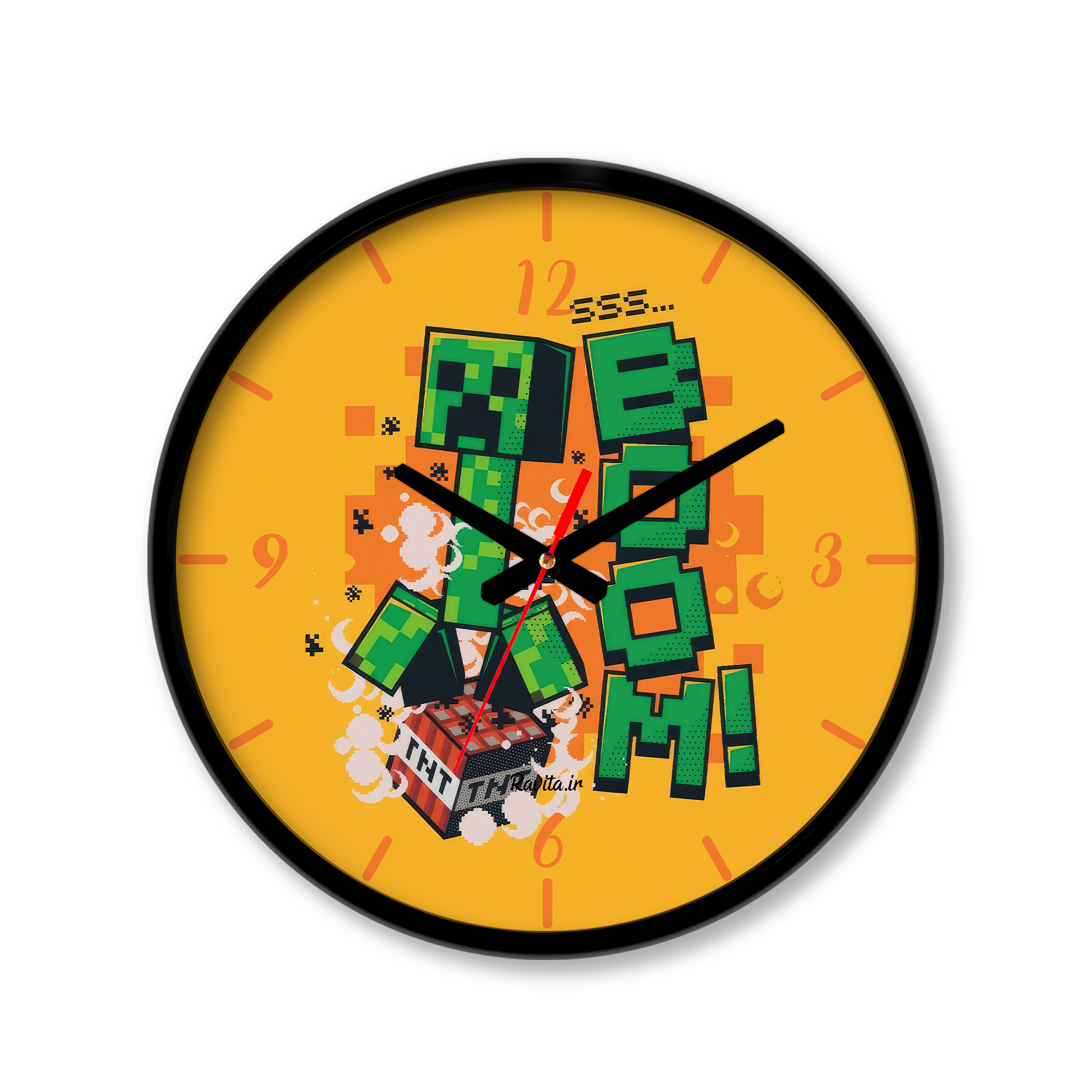 ساعت دیواری کوچک راویتا طرح ماینکرفت کد 3653