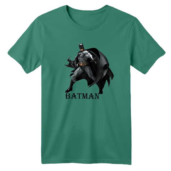 تی شرت آستین کوتاه بچگانه مدل بتمن کد 22 رنگ سبز سدری