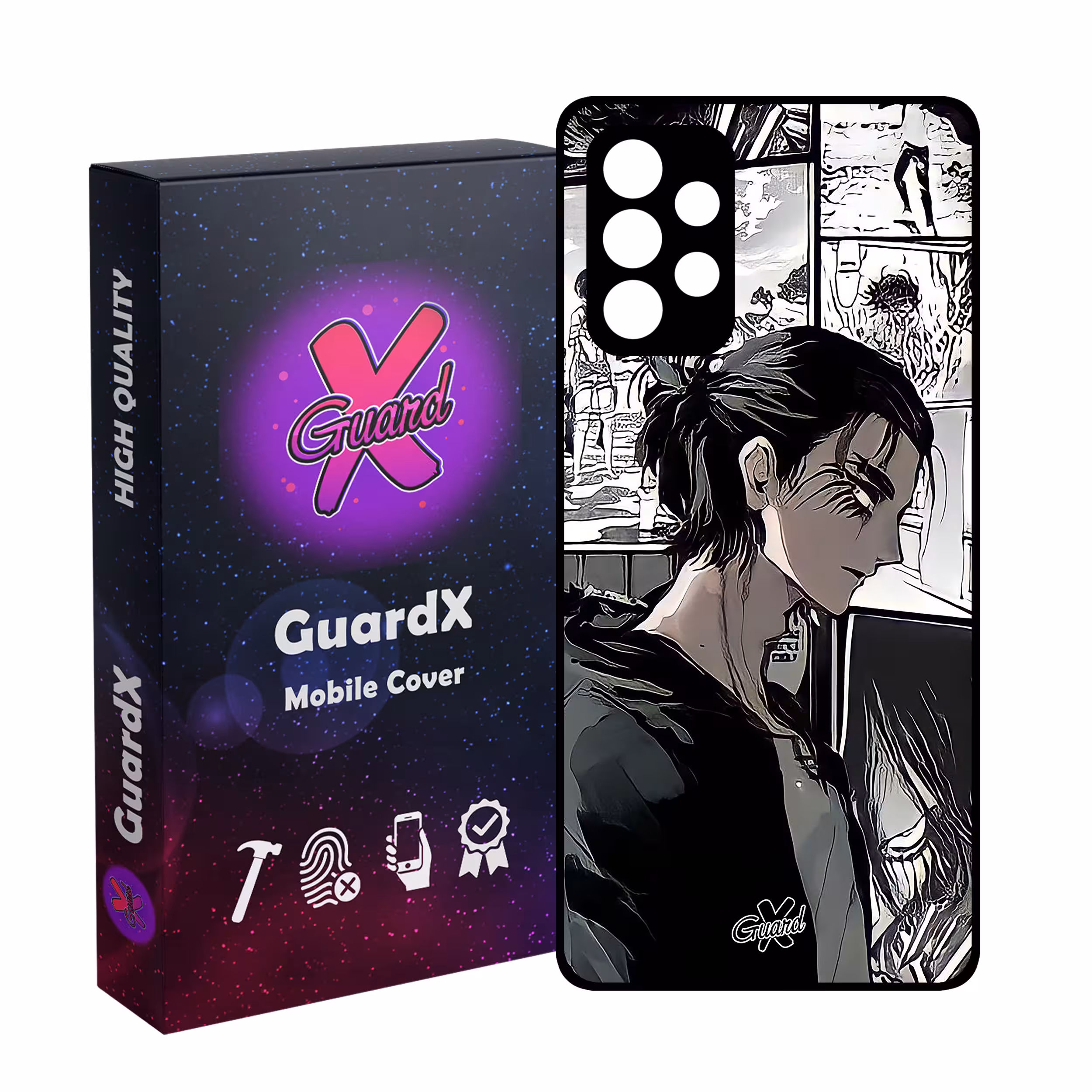 کاور گارد ایکس طرح Eren Yeager Anime مدل Glass10442 مناسب برای گوشی موبایل سامسونگ galaxy A32 4G