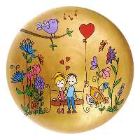 بشقاب دیوارکوب سفالی کد D141-S20