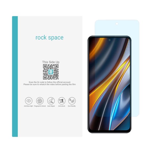 گلس شیائومی POCO X4 GT مدل نانو هیدروژل آنتی بلو برند راک اسپیس کد S