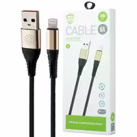کابل آیفونی فست شارژ CAZA X09 Pro 6A QC3.0 1m