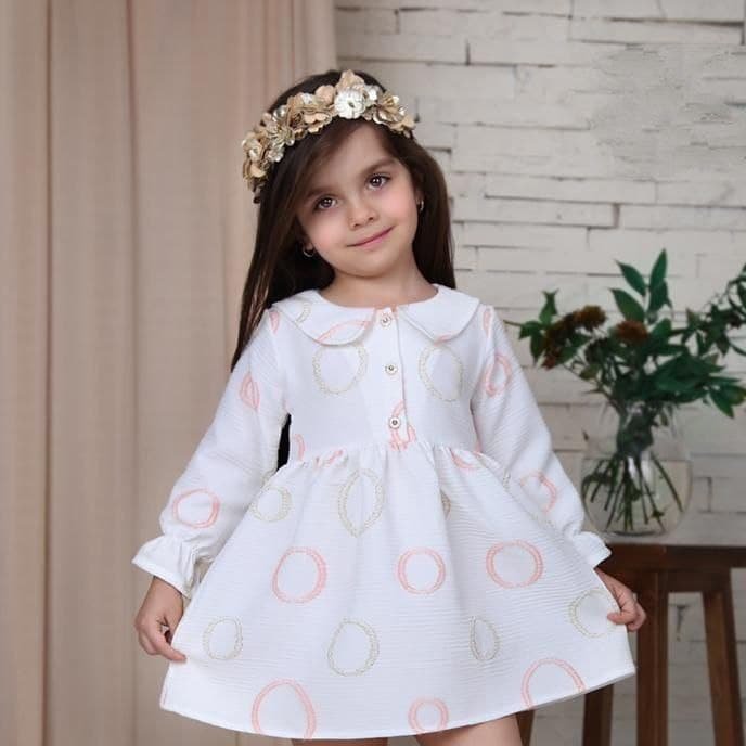 پیراهن دخترانه ژاکارد مدل نازگل