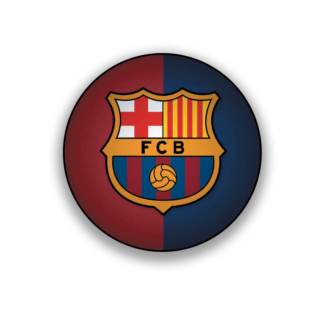 زیر لیوانی طرح لوگو تیم فوتبال بارسولونا مدل FCB