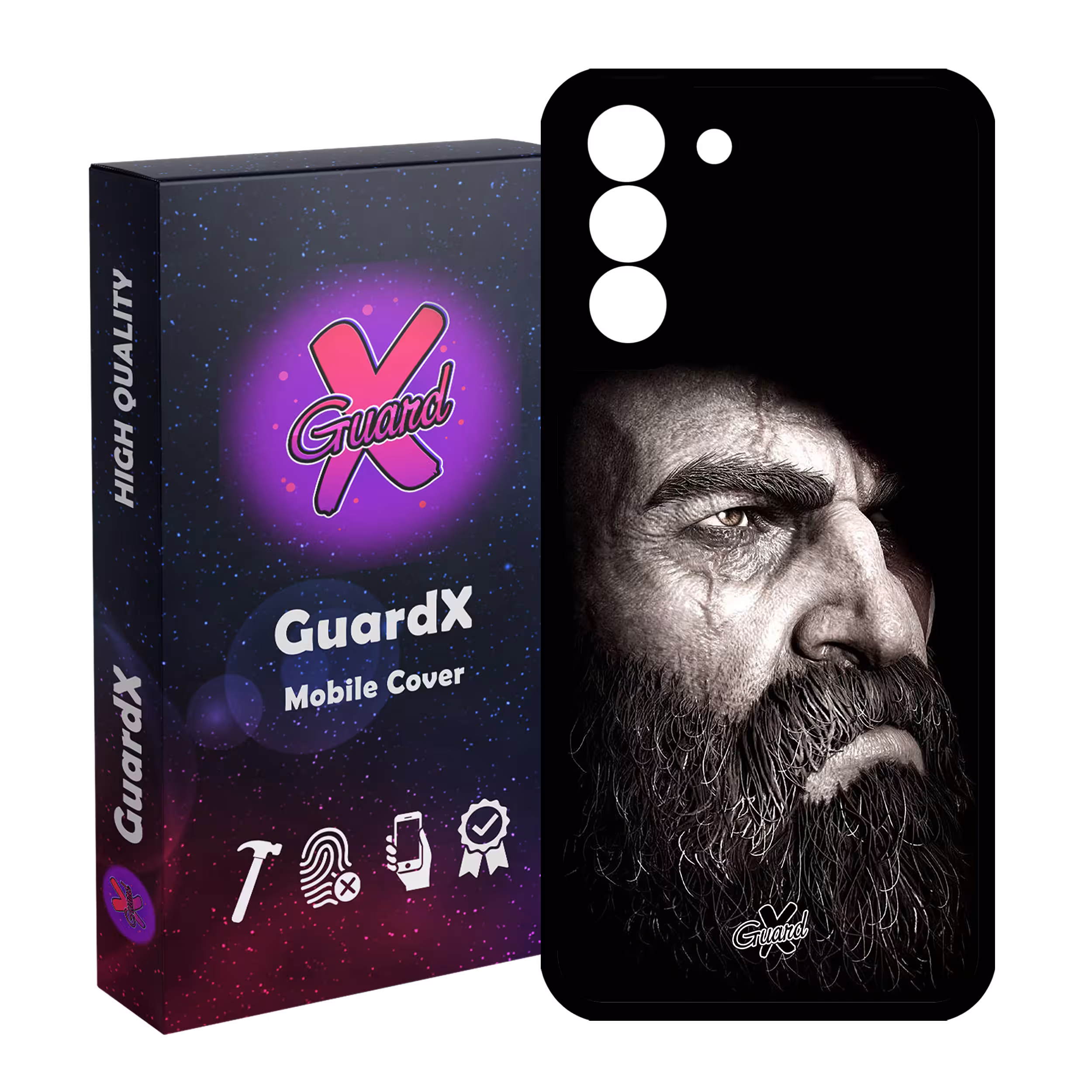 کاور گارد ایکس طرح God of War مدل Glass10100 مناسب برای گوشی موبایل سامسونگ Galaxy S21 FE