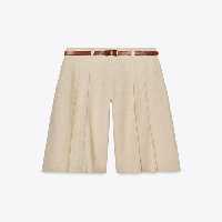 شلوارک برمودا بلند زنانه زارا BELTED LINEN BLEND LONG BERMUDA SHORTS | تهران زارا TehranZara