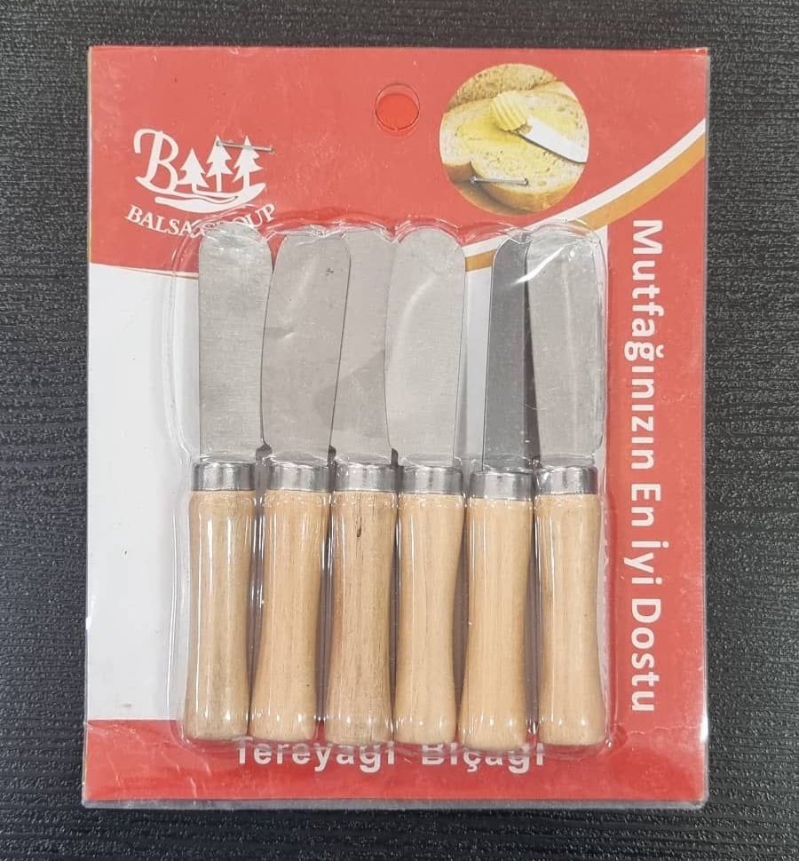 ست کارد کره خوری دسته چوبی خارجی