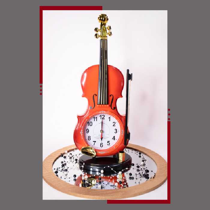 ساعت رومیزی طرح ویالون کد 1-97