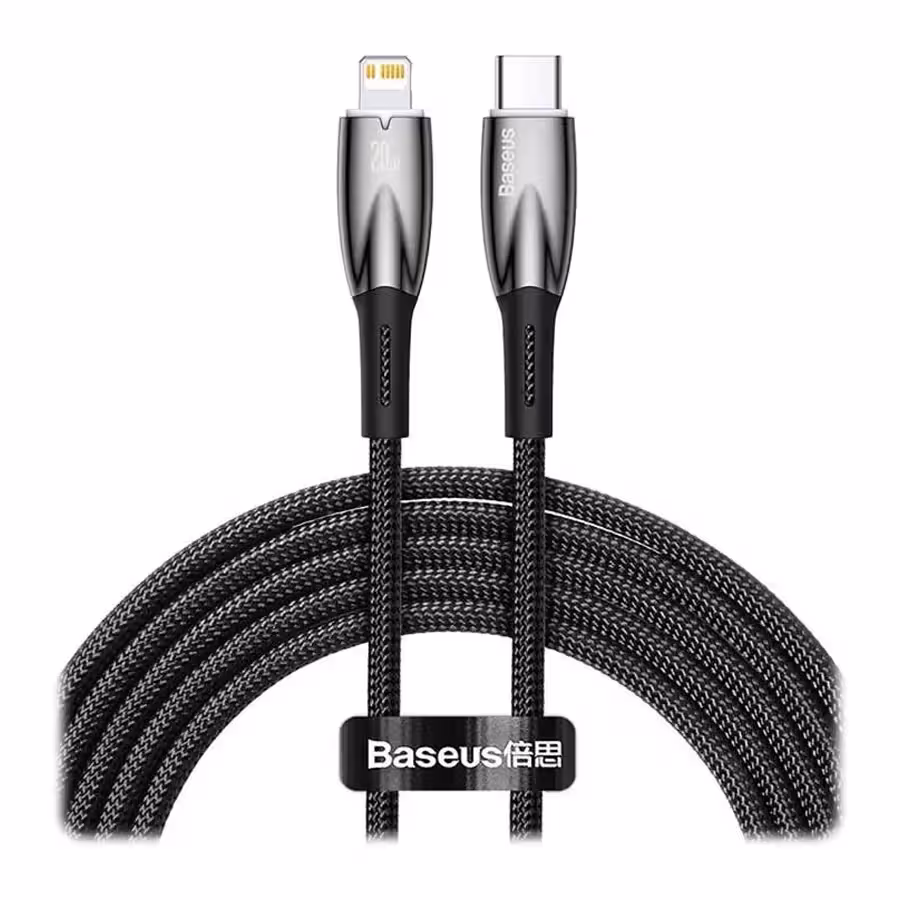 کابل تبدیل Type-C به Lightning بیسوس مدل Glimmer طول 2 متر