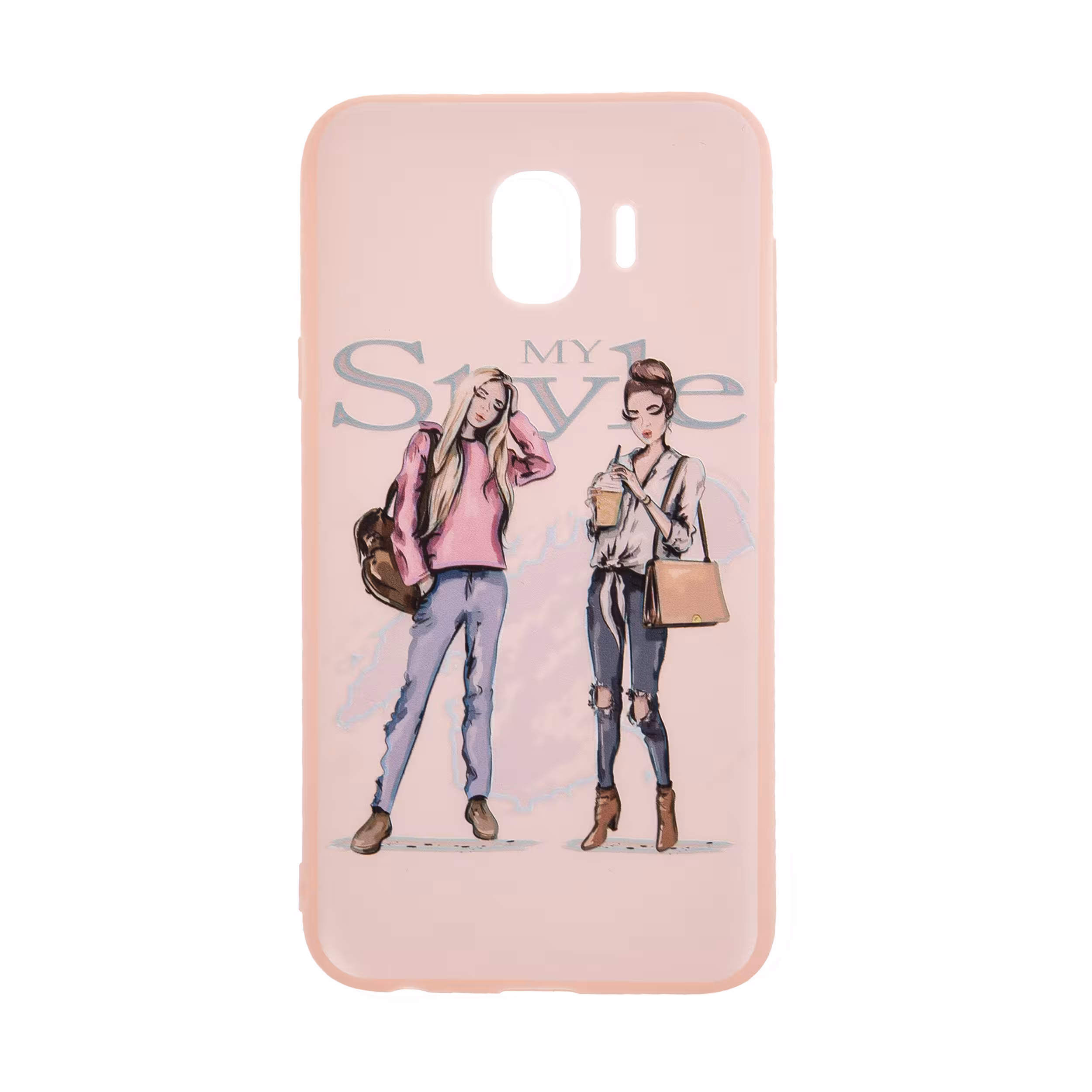 کاور مدل TNG طرح My Style 2 Girls مناسب برای گوشی موبایل سامسونگ Galaxy J4 2018