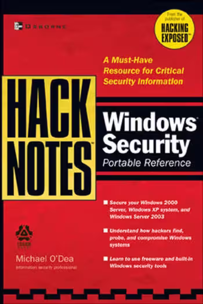 خرید و دانلود نسخه کامل کتاب HackNotes Windows Security Portable Reference