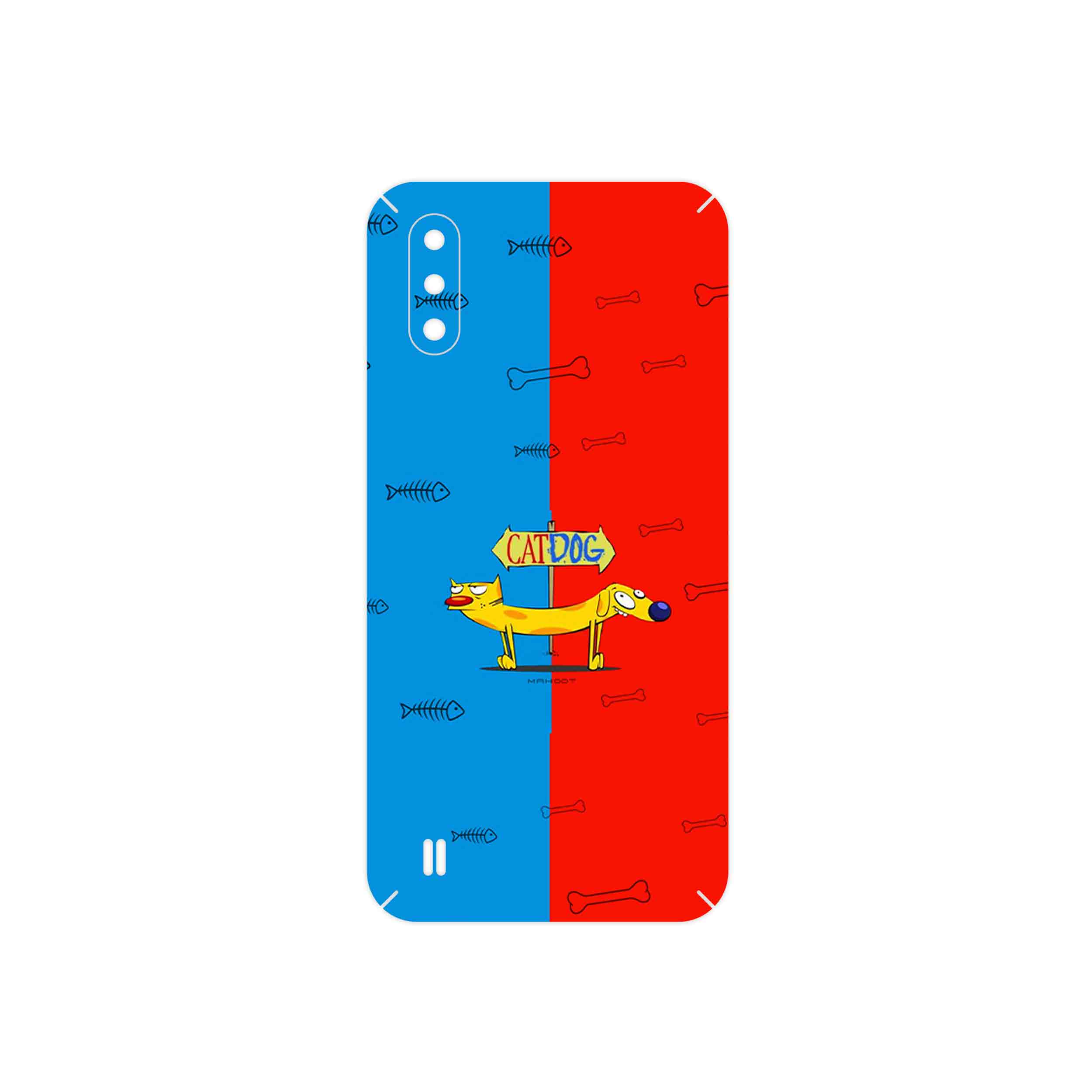 برچسب پوششی ماهوت مدل CatDog مناسب برای گوشی موبایل سامسونگ Galaxy M01