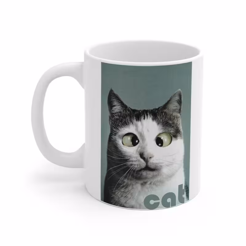 ماگ طرح گربه Cat مدلNM1242