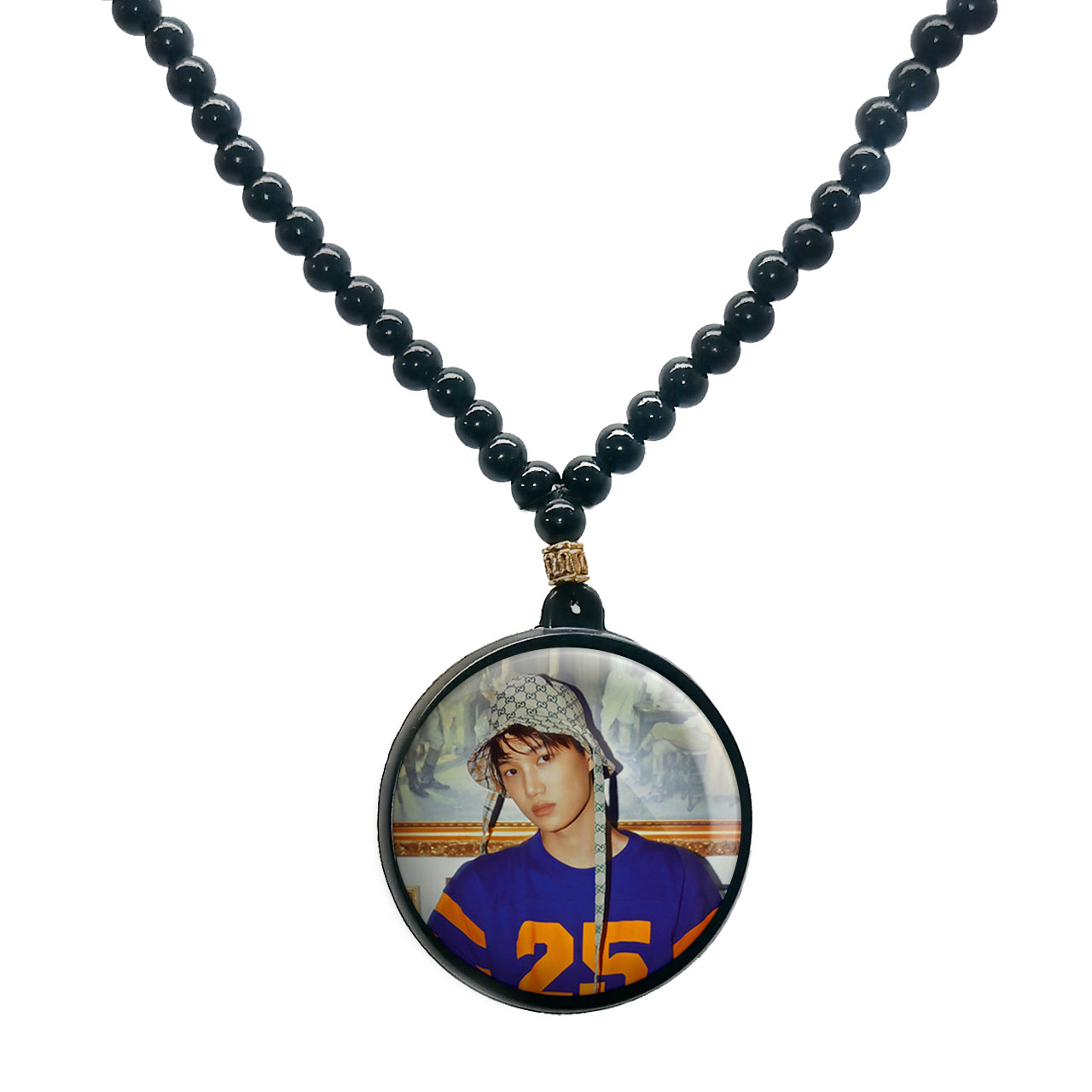 گردنبند پرمانه طرح exo کد pmd.14101 مدل دو طرفه