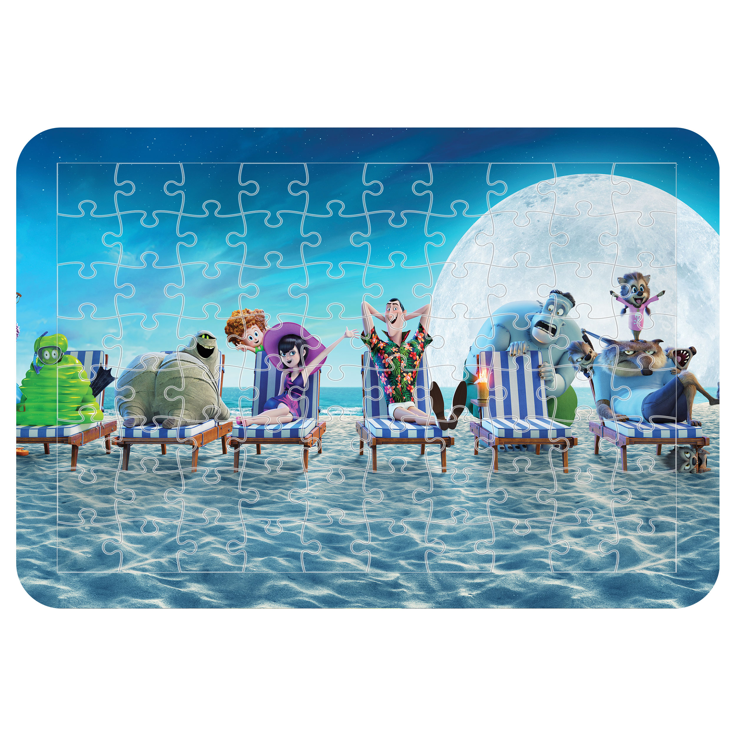 پازل 54 تکه اطلس آبی طرح کارتون هتل ترانسیلوانیا مدل P1109