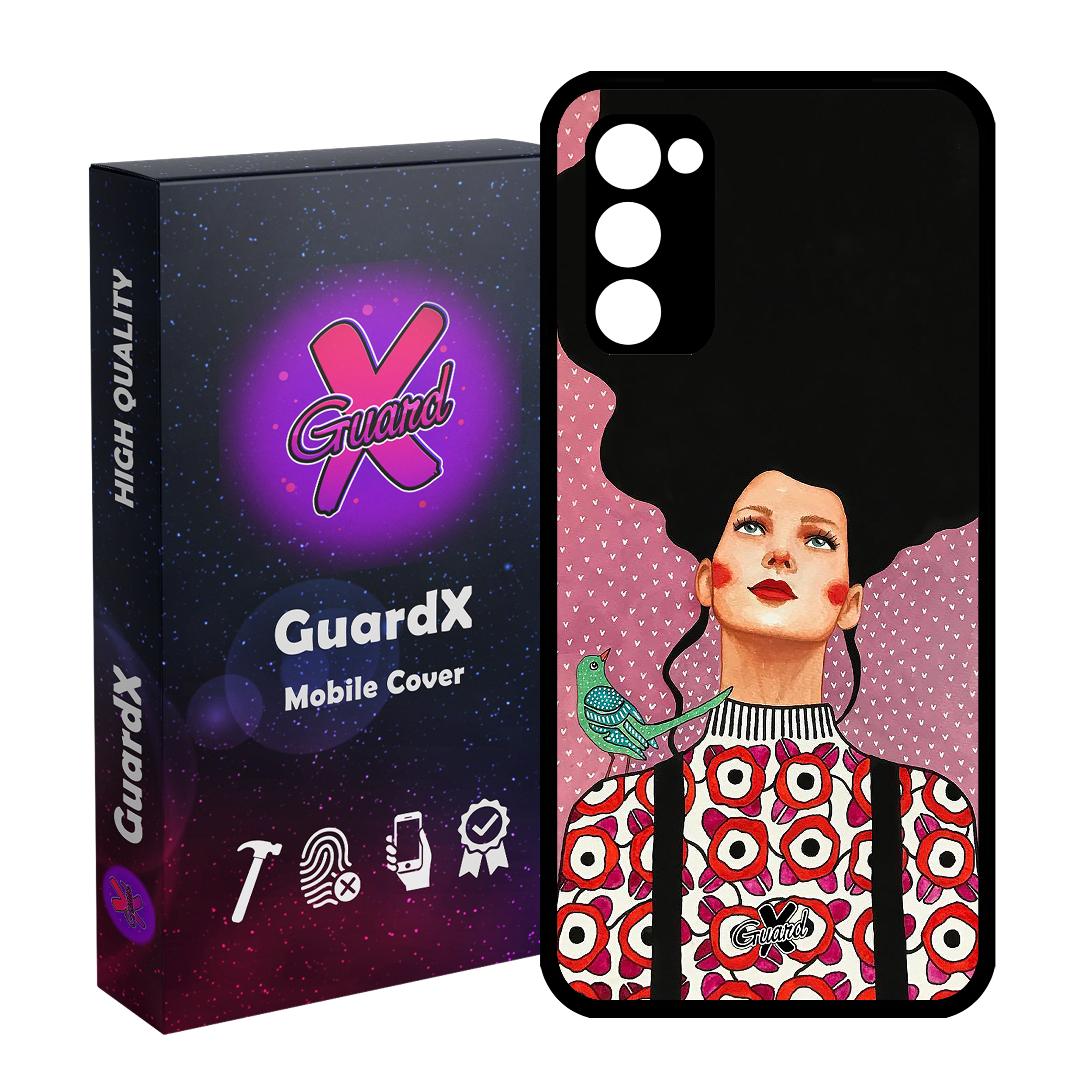 کاور گارد ایکس طرح دختر مدل Glass10139 مناسب برای گوشی موبایل سامسونگ Galaxy S20 FE