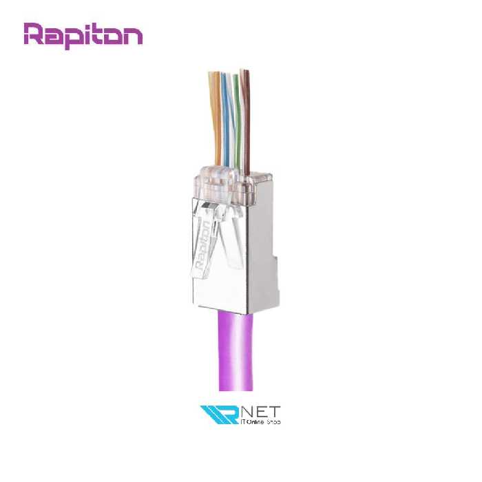 Open-End سوکت CAT.6 FTP رپیتون مدل Rapiton RP-MP2-6FP بسته 100 عددی