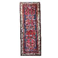 فرش قدیمی دستباف کناره طول سه متری مدل MG134