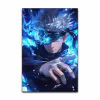 تابلو شاسی گوفی انیمه جوجوتسو کایزن مدل گوجو ساتورو Gojo Satoru Jujutsu Kaisen Anime کد BLUEYE51 | دنیای قاب