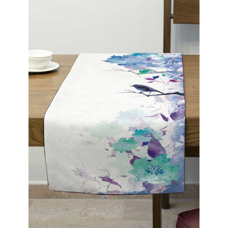 رانر شمسه نگار مدل پرنده و گل آبرنگی کد RTu817