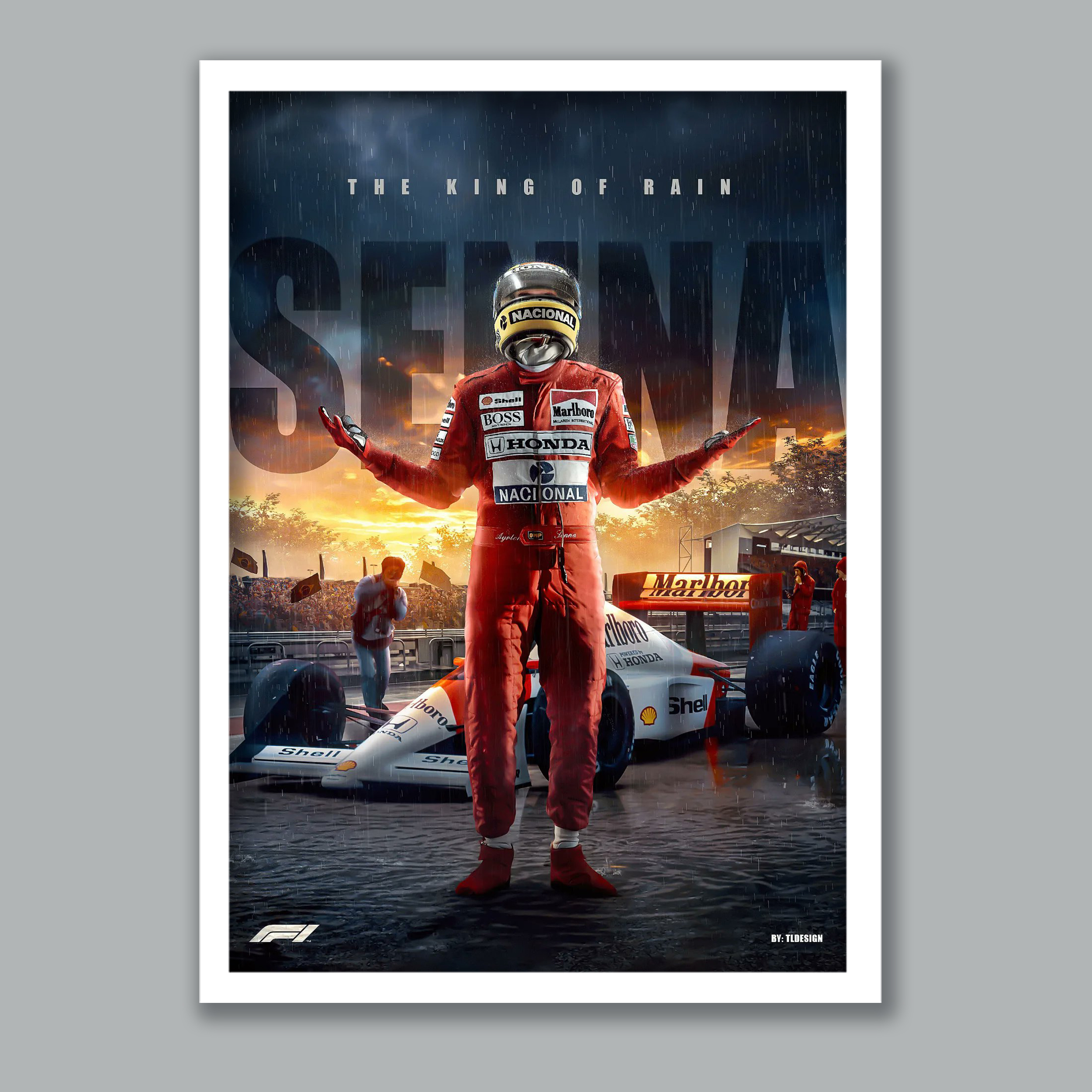 تابلو مدل فرمول یک آیرتون سنا Ayrton Senna کد LA-G10193