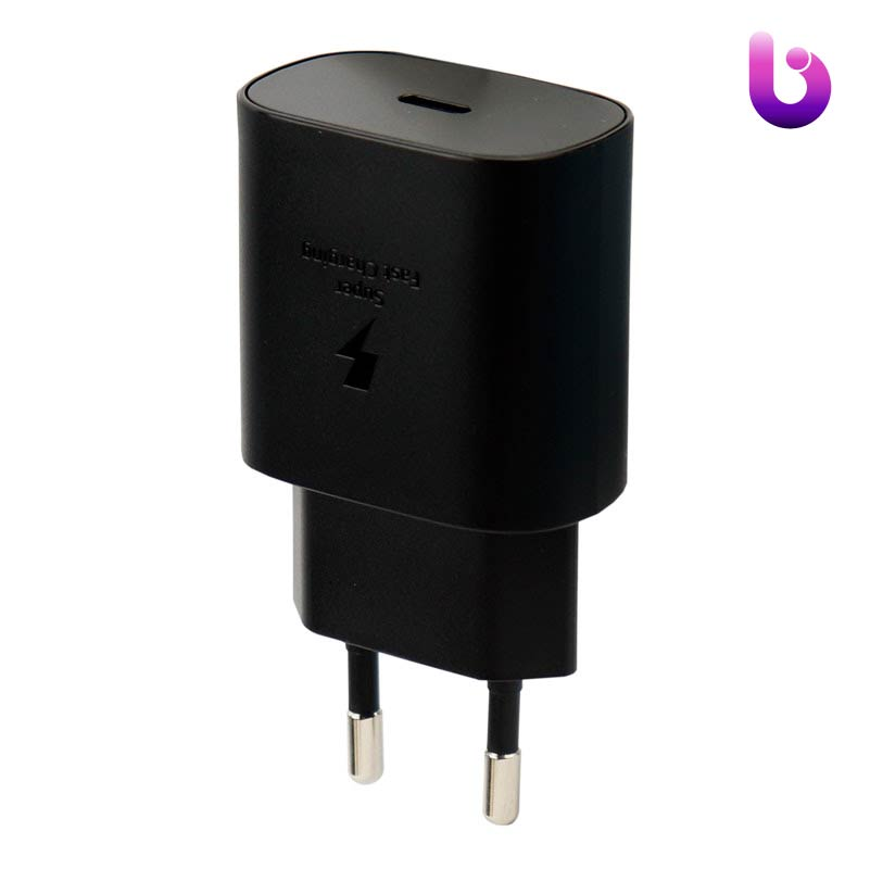 شارژر دیواری فست شارژ اورجینال Samsung EP-TA800XBEG PD 25W Type-C   کابل Type-C