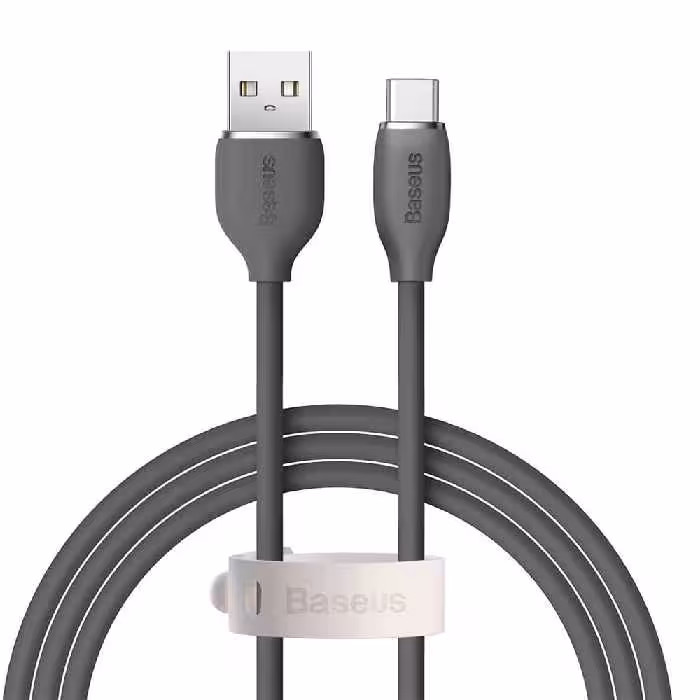 کابل شارژ USB به Type-C بیسوس مدل Jelly Liquid Silica CAGD010001 طول 1.2 متر توان 100 وات
