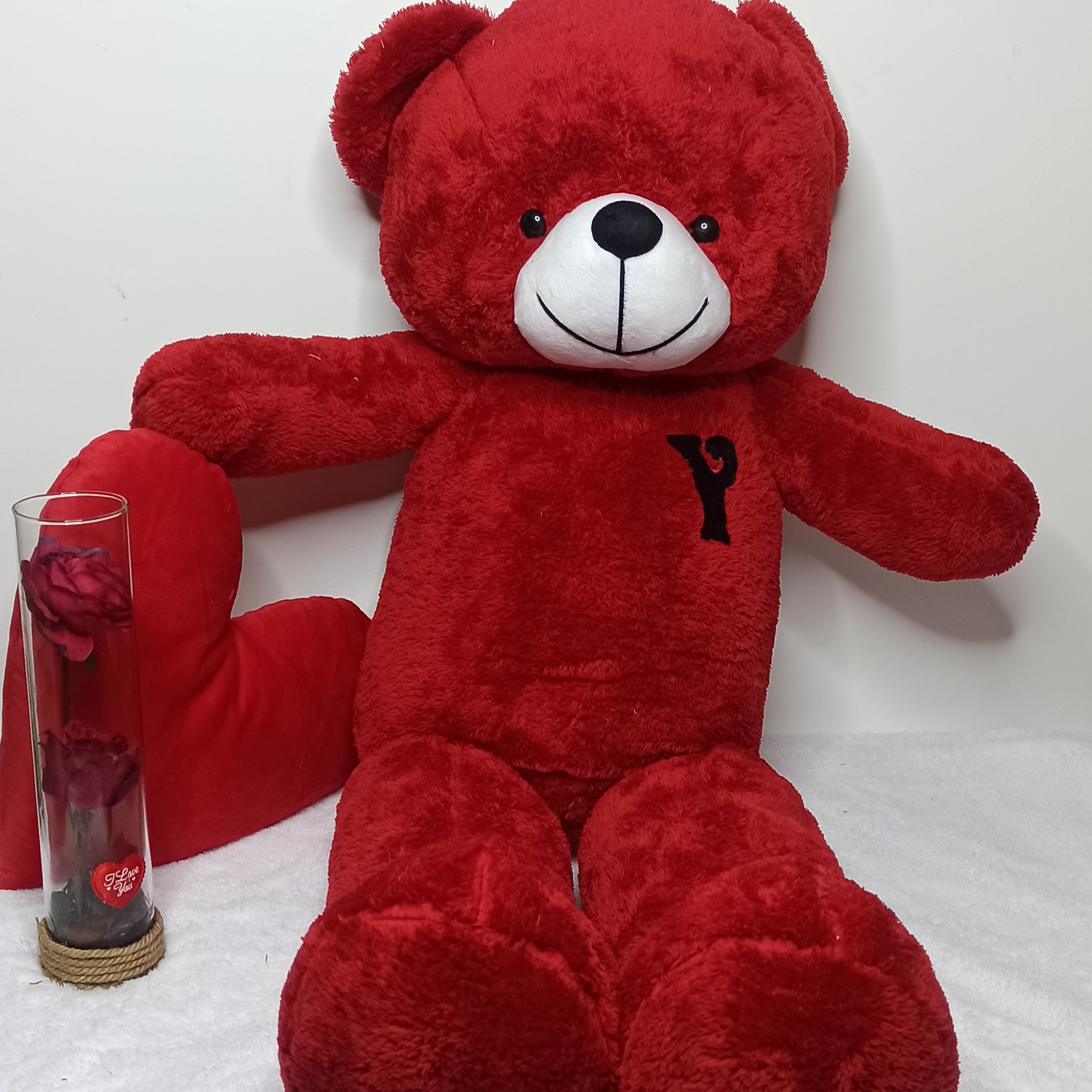 خرس ولنتاین100سانتی باحروف روی قلب (پس کرایه)
